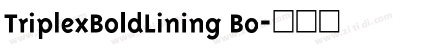 TriplexBoldLining Bo字体转换